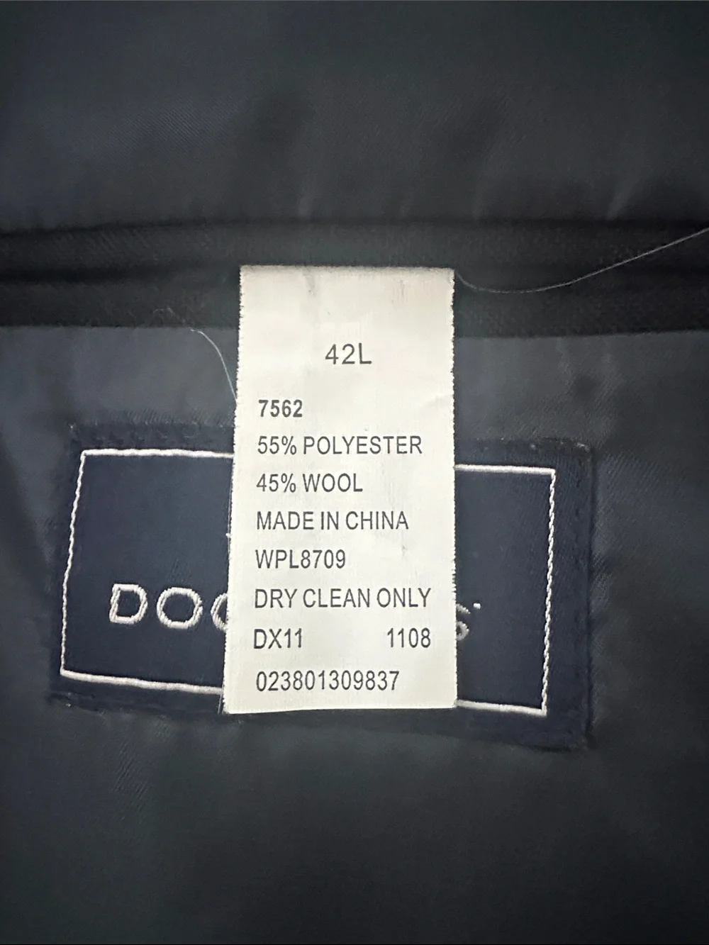 Dockers Men's Navy Blue Two-Button Notch Lapel Sport Coat